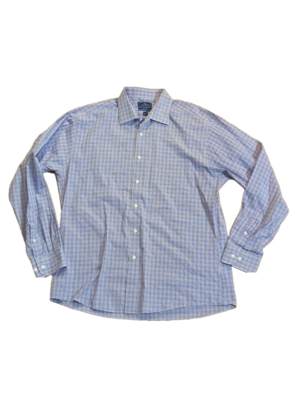 Dockers Plaid Button Down Shirt Large Blue Red Purple